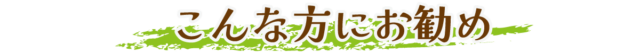 こんな方にお勧め